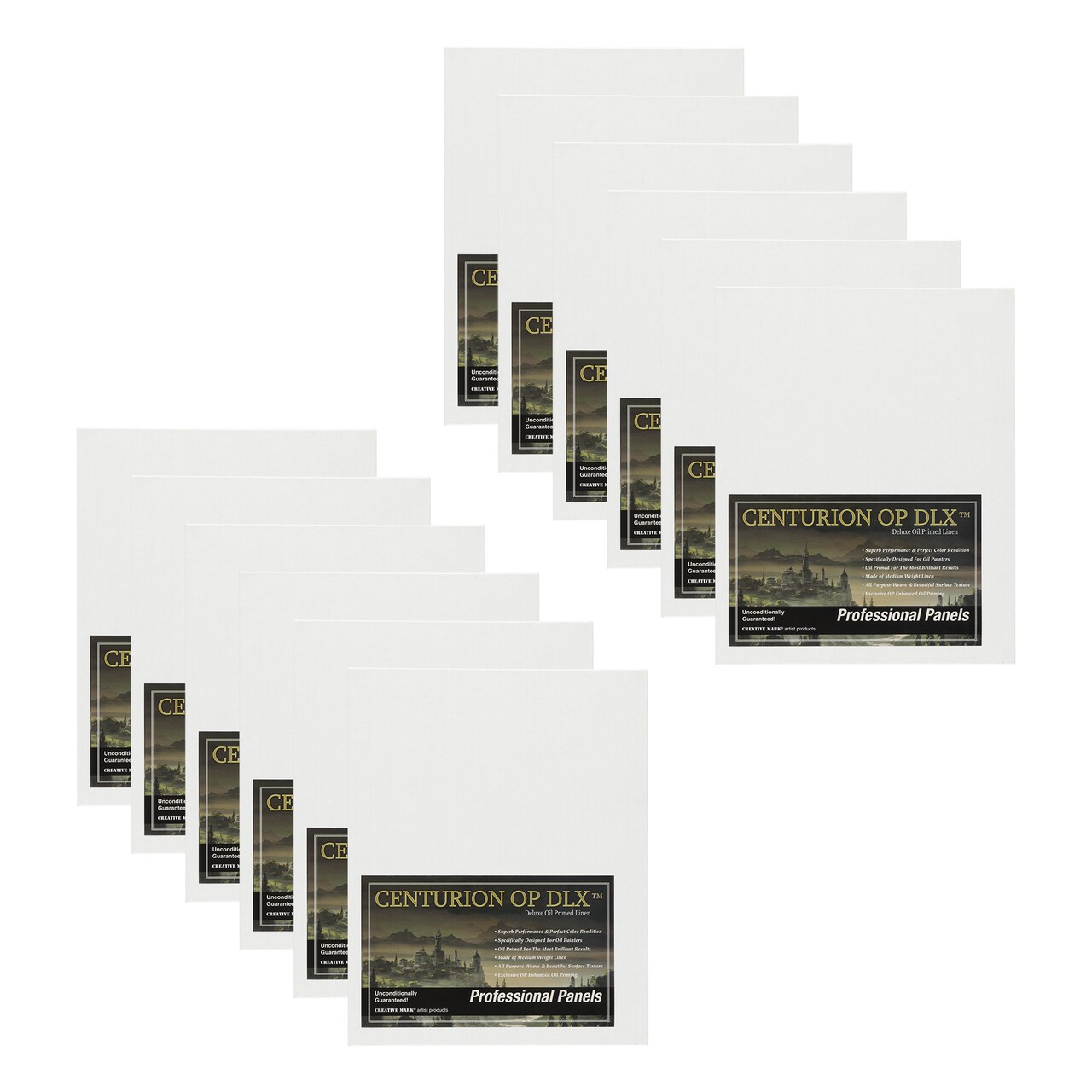 Centurion Deluxe Professional Oil Primed Linen Canvas Panels - MultiPacks of Linen Canvases for Painting, Artwork and More